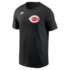 Black Cincinnati Reds Nike Cooperstown Collection Wordmark T-Shirt
