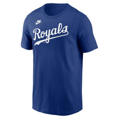 Royal Kansas City Royals Nike Cooperstown Collection Wordmark T-Shirt