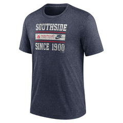 Heather Navy Chicago White Sox Nike Cooperstown Collection Local Stack Tri-Blend T-Shirt