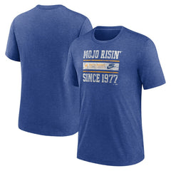 Heather Royal Seattle Mariners Nike Cooperstown Collection Local Stack Tri-Blend T-Shirt