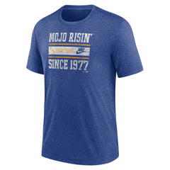 Heather Royal Seattle Mariners Nike Cooperstown Collection Local Stack Tri-Blend T-Shirt