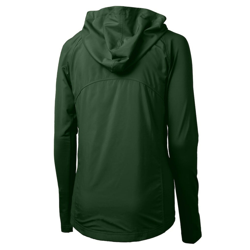 Cutter & Buck Women's Gridiron Classics Logo Adapt Eco Knit Hybrid Recycled Full-Zip Hoodie - Philadelphia Eagles Hoodies