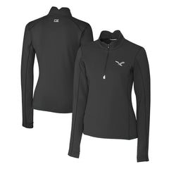 Cutter & Buck Women's Gridiron Classics Logo DryTec Traverse Stretch Quarter-Zip Pullover Top - Philadelphia Eagles Pullover