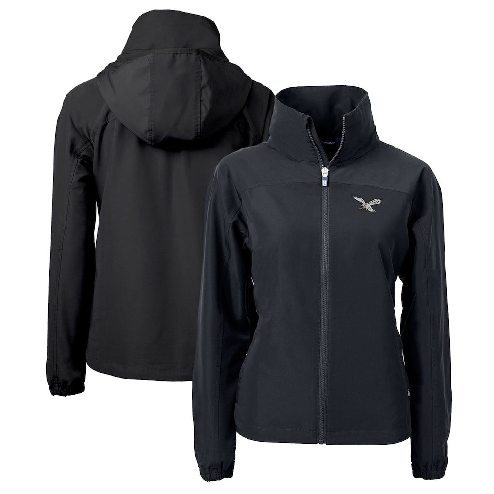 Cutter & Buck Women's Gridiron Classics Logo Charter Eco Recycled Full-Zip Jacket - Philadelphia Eagles Jackets