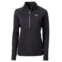Cutter & Buck Women's Gridiron Classics Logo Adapt Eco Knit Stretch Recycled Half-Zip Pullover Top - Philadelphia Eagles Pullover