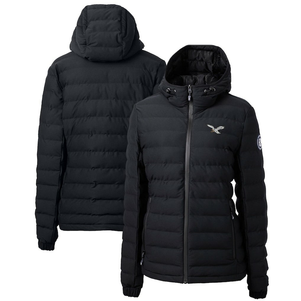 Cutter & Buck Women's Gridiron Classics Logo Mission Ridge Repreve Eco Insulated Full-Zip Puffer Jacket - Philadelphia Eagles Jackets