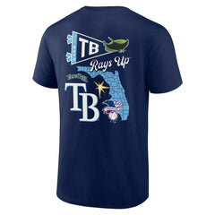 Navy Tampa Bay Rays Fanatics Split Zone T-Shirt
