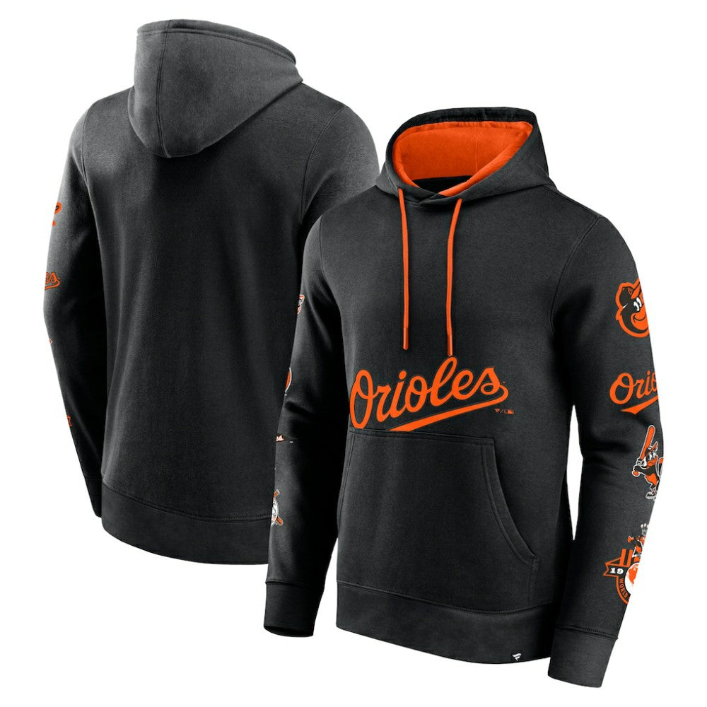 Black Baltimore Orioles Fanatics Wild Winner Pullover Hoodie