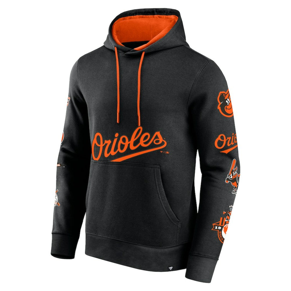 Black Baltimore Orioles Fanatics Wild Winner Pullover Hoodie