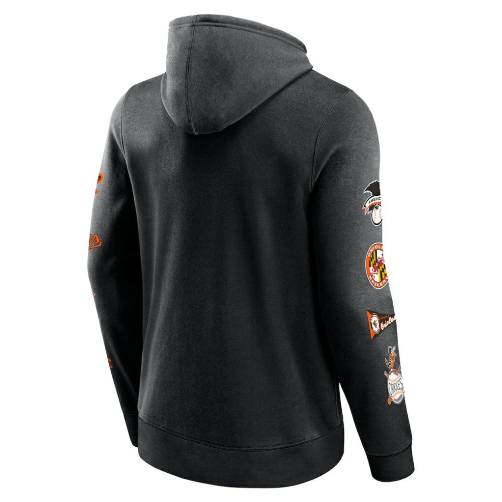 Black Baltimore Orioles Fanatics Wild Winner Pullover Hoodie