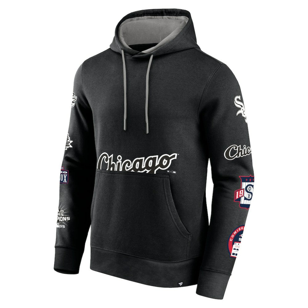 Black Chicago White Sox Fanatics Wild Winner Pullover Hoodie