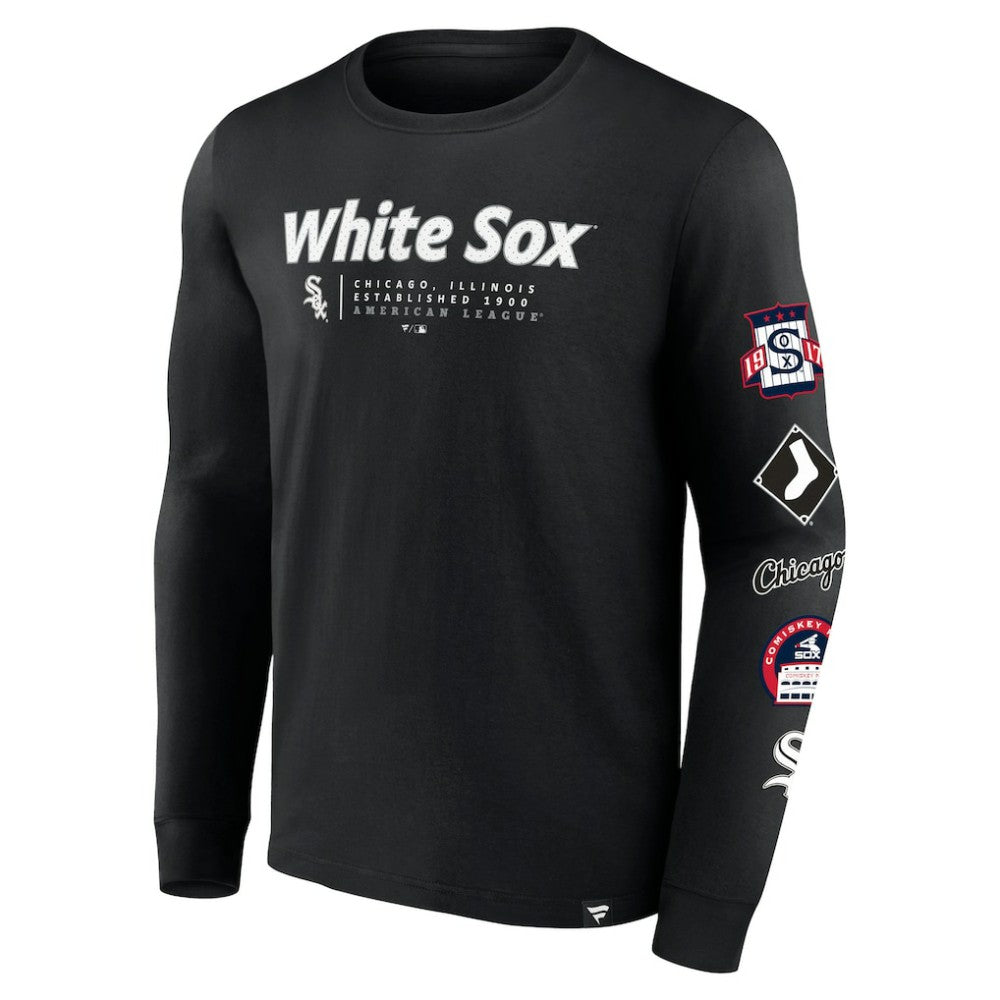 Black Chicago White Sox Fanatics Strike the Goal Long Sleeve T-Shirt