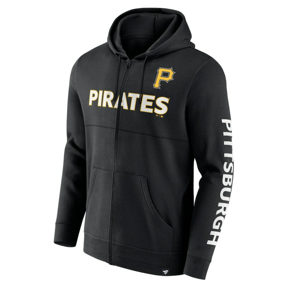Black Pittsburgh Pirates Fanatics Ace Hoodie Full-Zip Sweatshirt