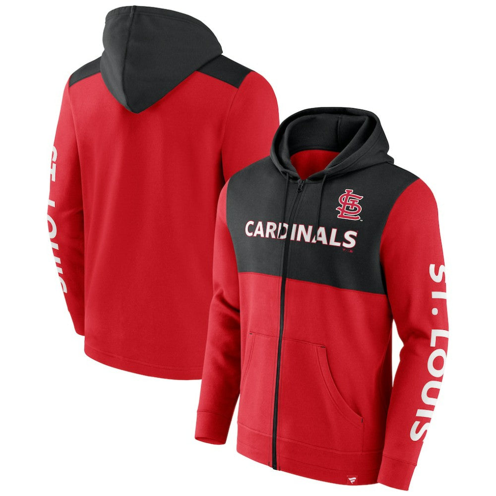 Red/Black St. Louis Cardinals Fanatics Ace Hoodie Full-Zip Sweatshirt