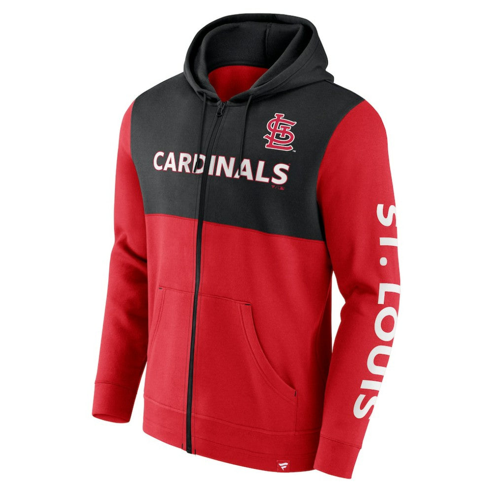 Red/Black St. Louis Cardinals Fanatics Ace Hoodie Full-Zip Sweatshirt