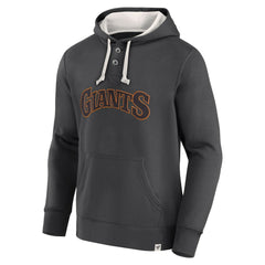 Fanatics San Francisco Giants Black Plan for Adversity Henley Fleece Pullover Hoodie