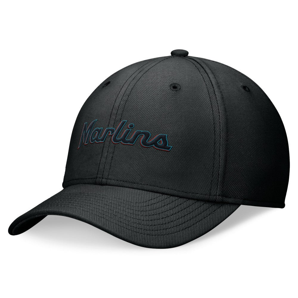 Black Miami Marlins Nike Performance Flex Hat