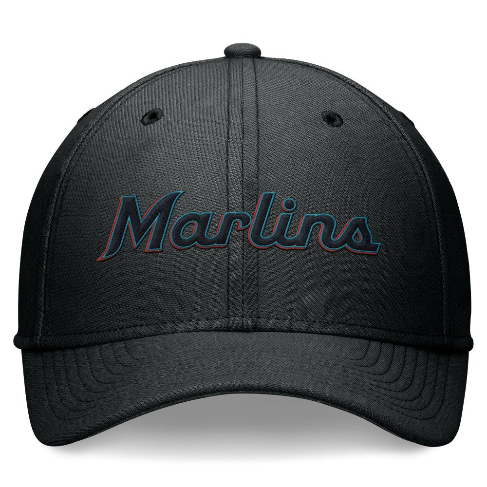Black Miami Marlins Nike Performance Flex Hat
