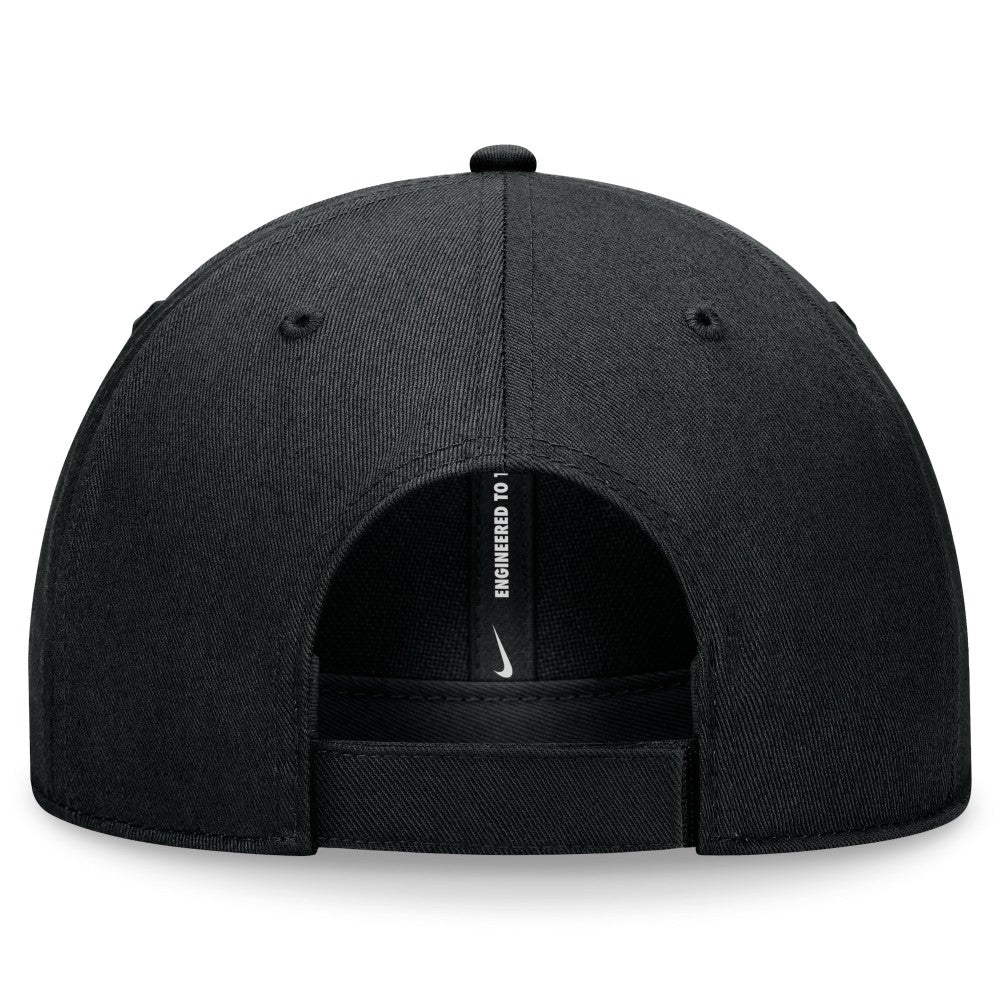 Black Miami Marlins Nike Club Performance Adjustable Hat