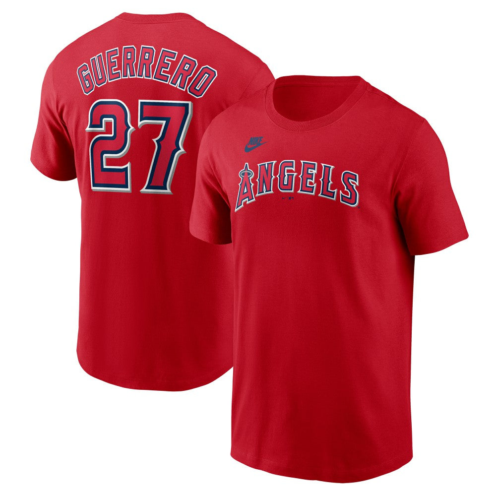 Red Vladimir Guerrero Los Angeles Angels Nike Fuse Name & Number T-Shirt