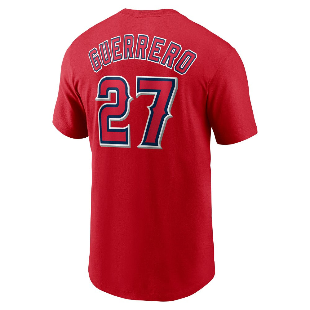 Red Vladimir Guerrero Los Angeles Angels Nike Fuse Name & Number T-Shirt