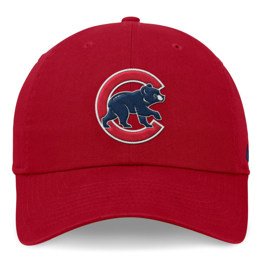 Red Chicago Cubs Nike Club Adjustable Hat