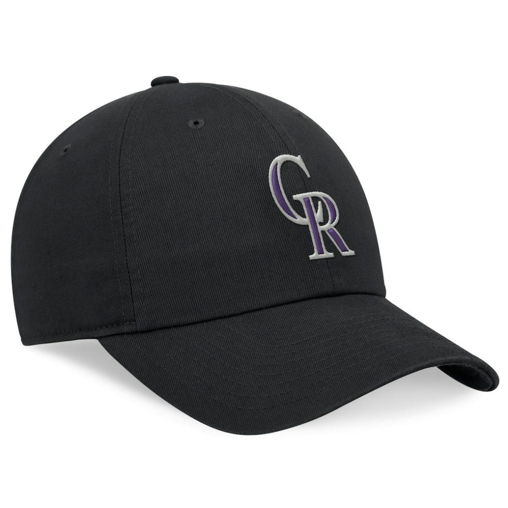Black Colorado Rockies Nike Club Adjustable Hat