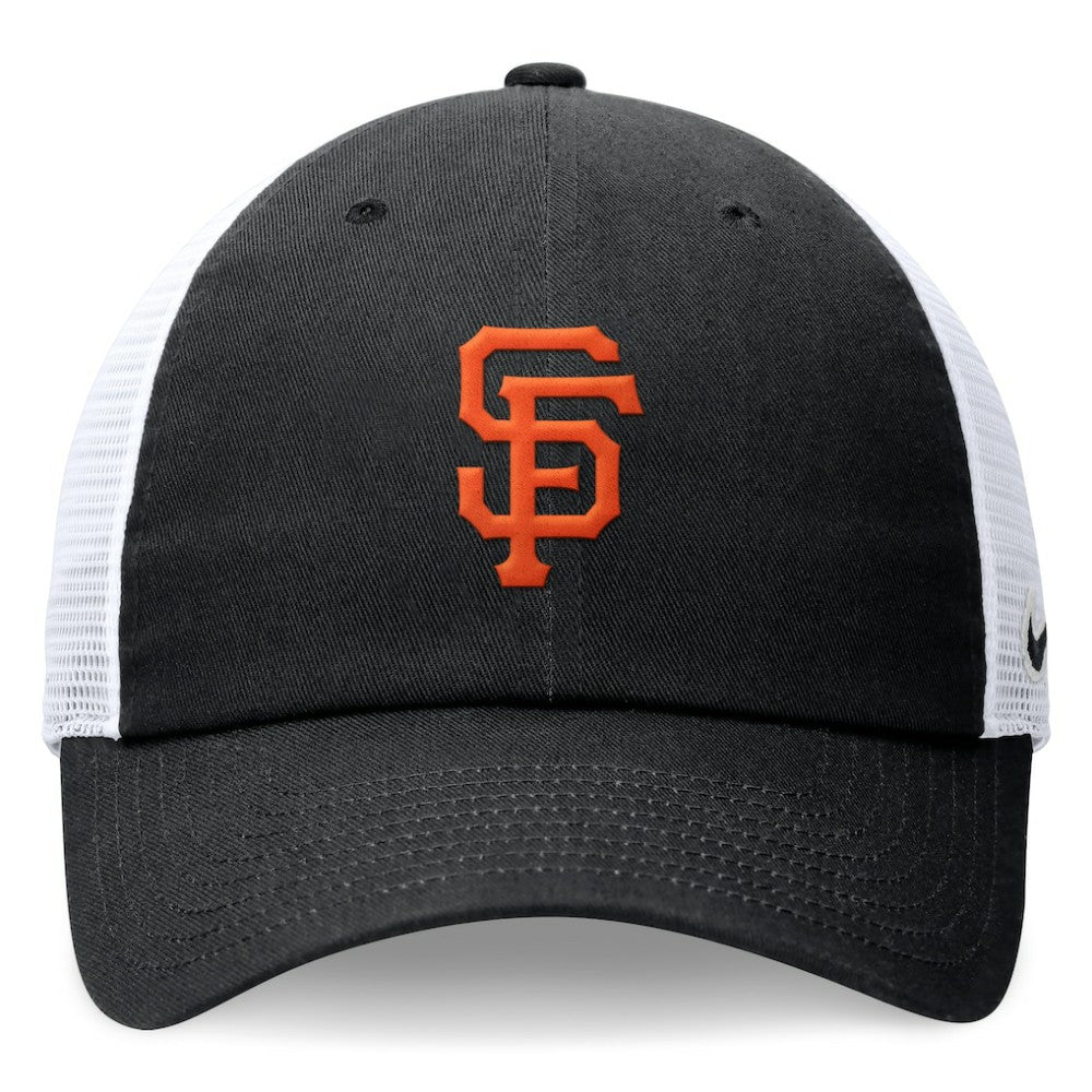 Black San Francisco Giants Nike Club Trucker Adjustable Hat