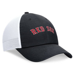 Navy Boston Red Sox Nike Wordmark Adjustable Trucker Hat