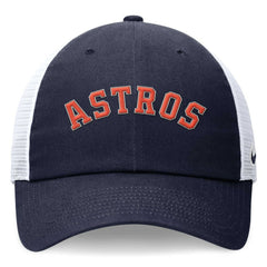 Navy Houston Astros Nike Wordmark Adjustable Trucker Hat