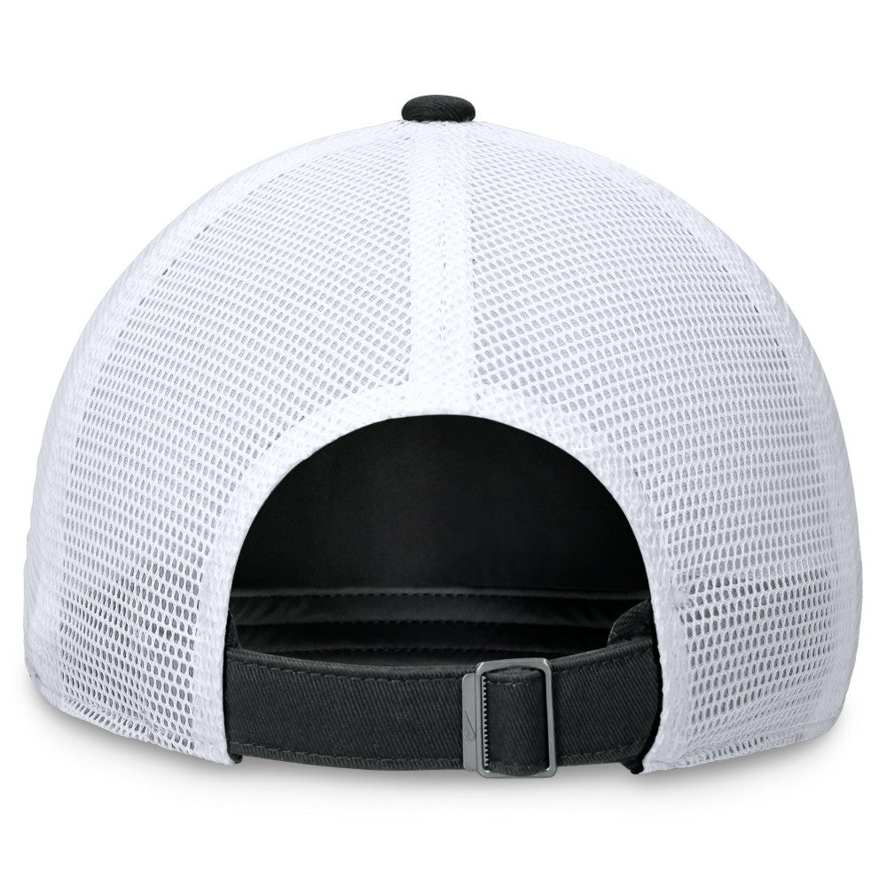 Black Miami Marlins Nike Wordmark Adjustable Trucker Hat