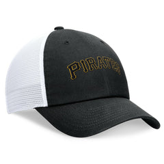 Black Pittsburgh Pirates Nike Wordmark Adjustable Trucker Hat