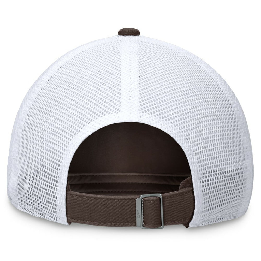 Brown San Diego Padres Nike Wordmark Adjustable Trucker Hat