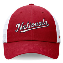 Red Washington Nationals Nike Wordmark Adjustable Trucker Hat