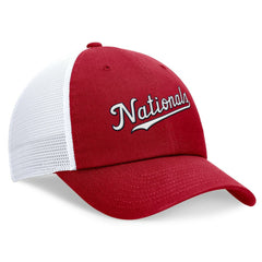 Red Washington Nationals Nike Wordmark Adjustable Trucker Hat