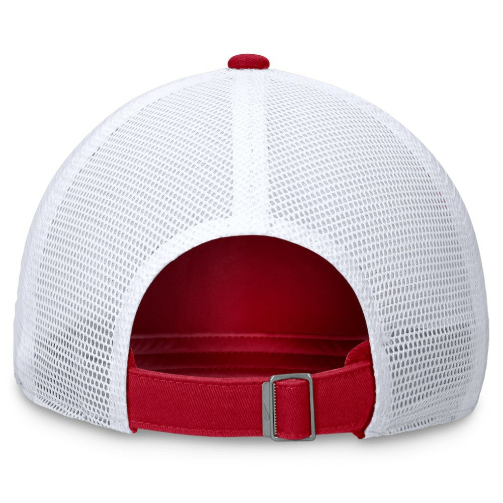 Red Washington Nationals Nike Wordmark Adjustable Trucker Hat