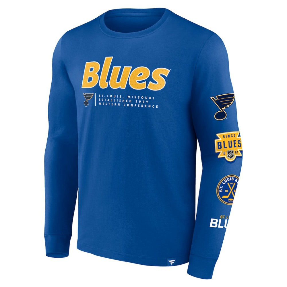 NHL St. Louis Blues Fanatics Strike the Goal Long Sleeve T-Shirt