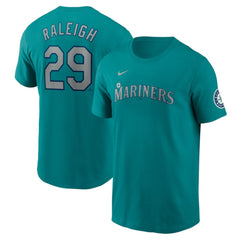 Aqua Cal Raleigh Seattle Mariners Nike Fuse Name & Number Inline T-Shirt