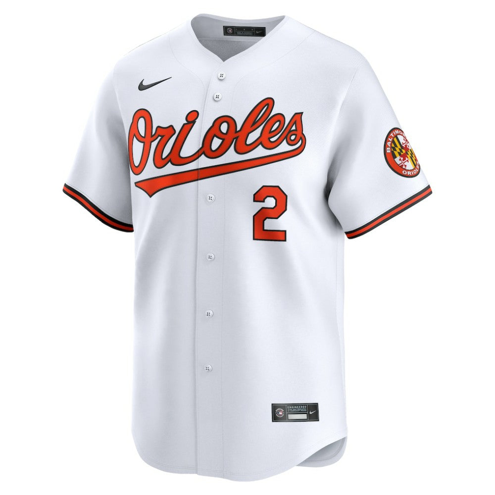 White Gunnar Henderson Baltimore Orioles Nike Home Limited Player Jersey