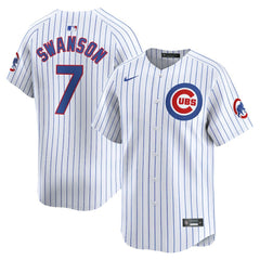 White Dansby Swanson Chicago Cubs Nike Home Limited Player Jersey