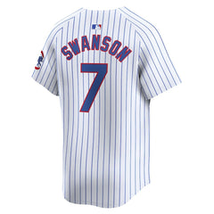 White Dansby Swanson Chicago Cubs Nike Home Limited Player Jersey