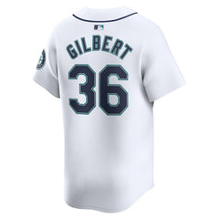 White Logan Gilbert Seattle Mariners Nike Home Limited Player Jersey