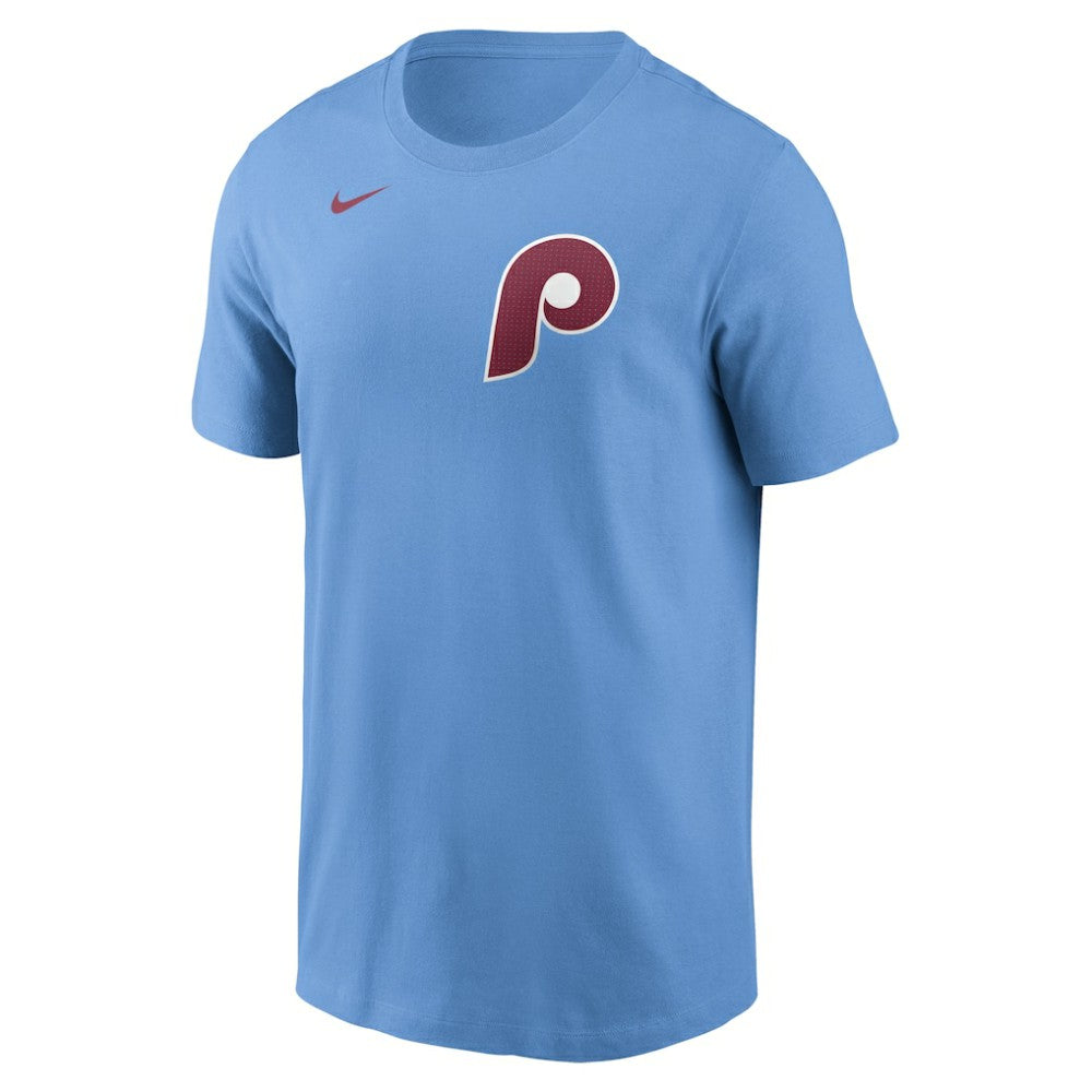 Light Blue J.T. Realmuto Philadelphia Phillies Nike Fuse Name & Number T-Shirt