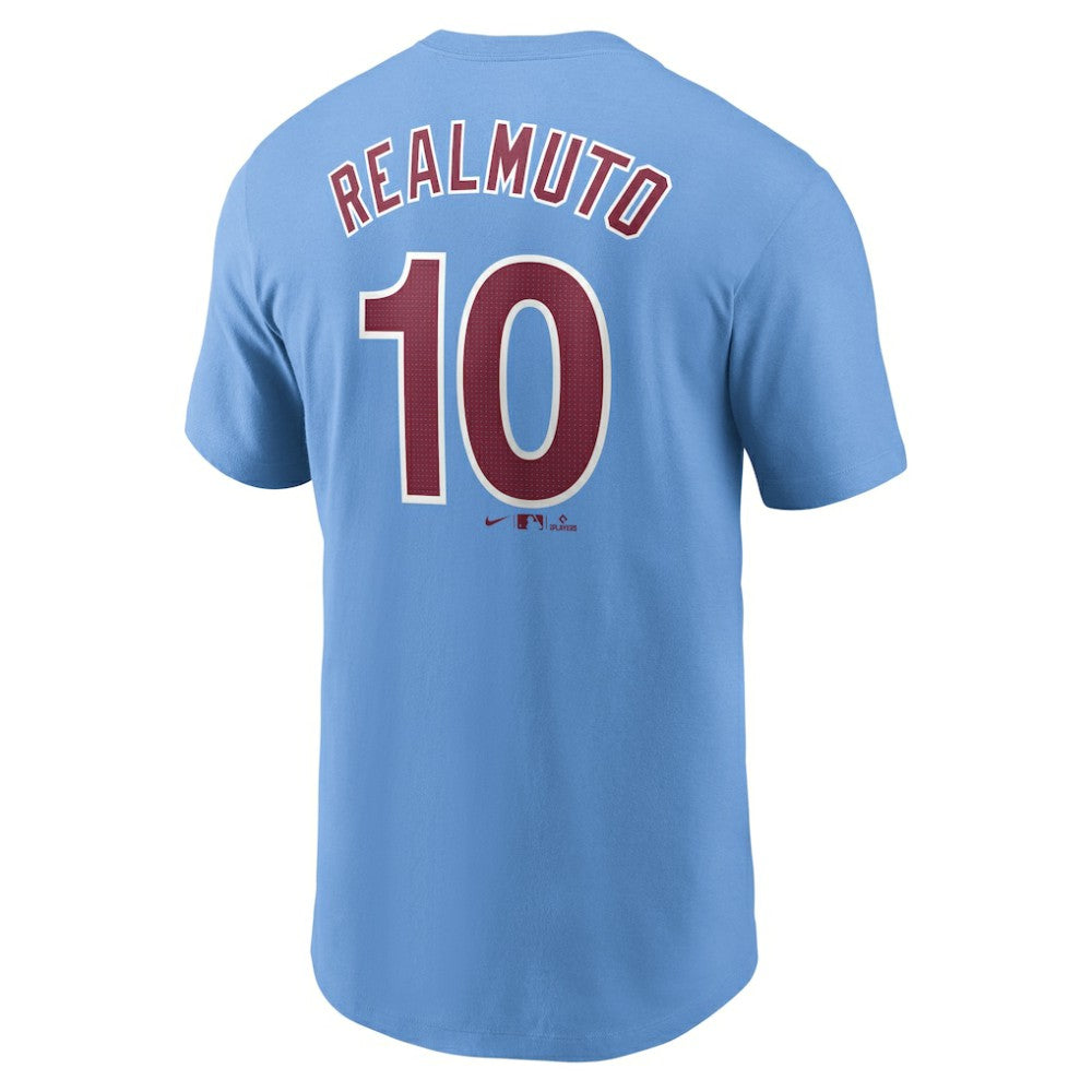 Light Blue J.T. Realmuto Philadelphia Phillies Nike Fuse Name & Number T-Shirt