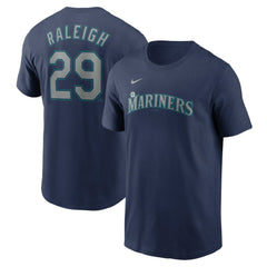 Navy Cal Raleigh Seattle Mariners Nike Fuse Name & Number T-Shirt