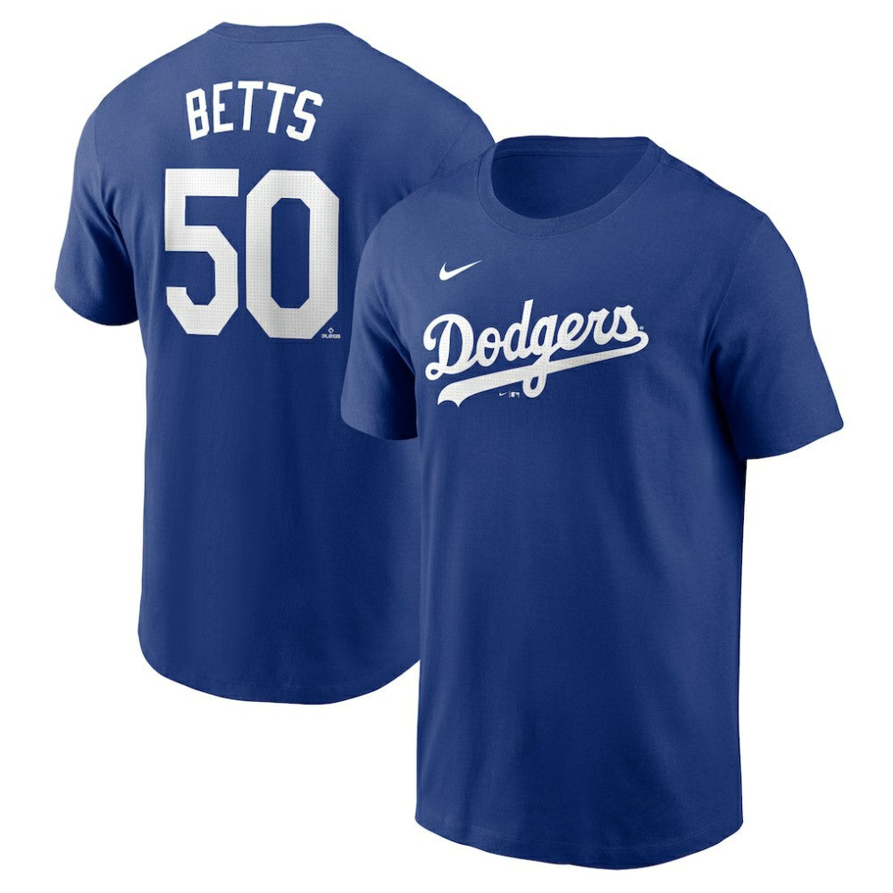 Royal Mookie Betts Los Angeles Dodgers Nike Fuse Name & Number T-Shirt