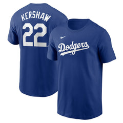 Royal Clayton Kershaw Los Angeles Dodgers Nike Fuse Name & Number T-Shirt