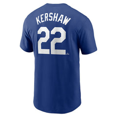 Royal Clayton Kershaw Los Angeles Dodgers Nike Fuse Name & Number T-Shirt