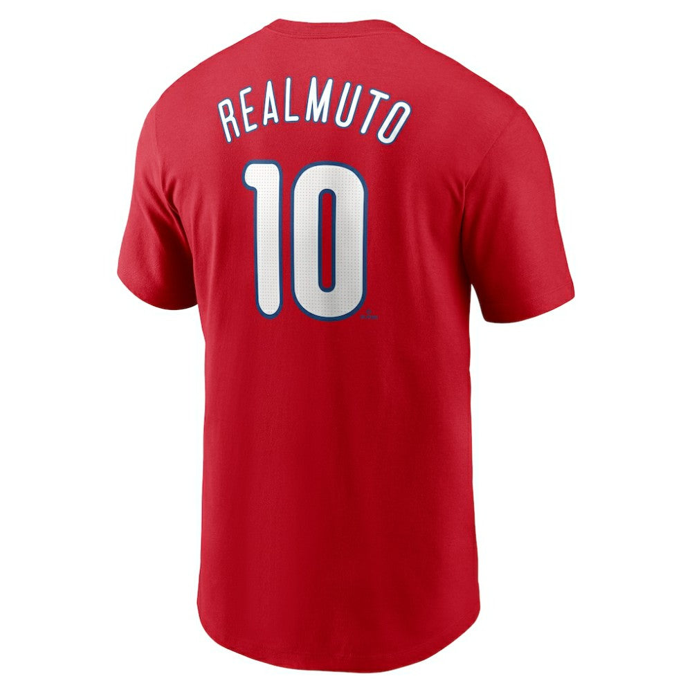 Red J.T. Realmuto Philadelphia Phillies Nike Fuse Name & Number T-Shirt