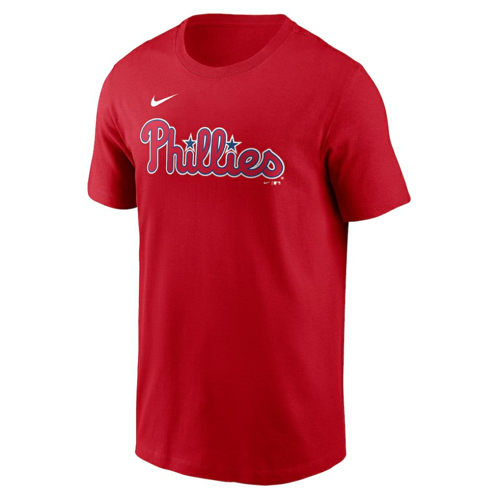 Red Nick Castellanos Philadelphia Phillies Nike Fuse Name & Number T-Shirt